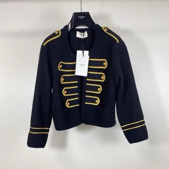 āsoldāAuthentic Celine Navy and Gold Blazer - Picture 1 of 6